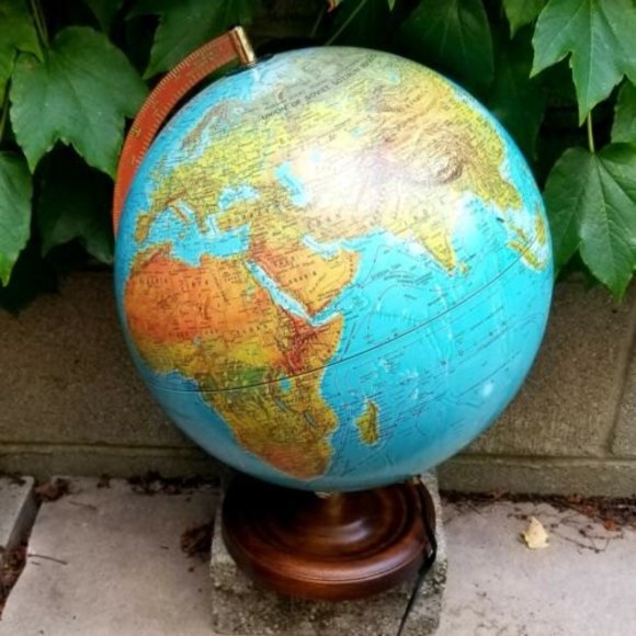 Vintage 1990 Scan-Globe A/S 12" Diameter Illuminated Globe Denmark Karl F Harig - Picture 4 of 10